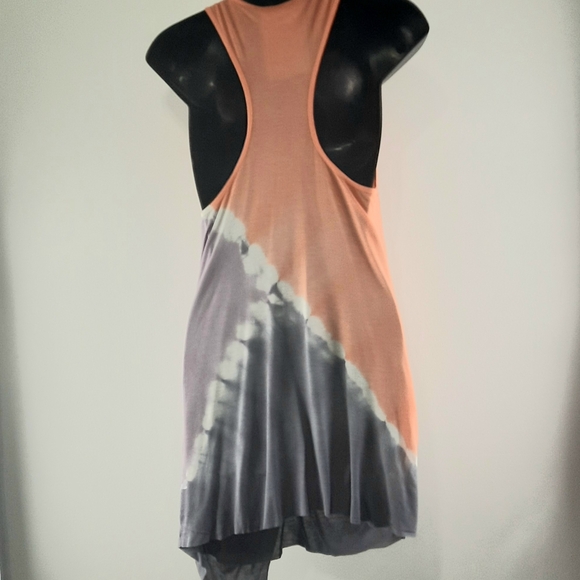 `Medium Young Fabulous & Broke Orange and Gray Swim Coverup - Picture 6 of 9